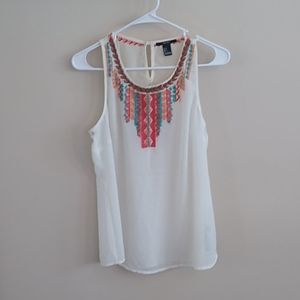 Boho beaded tank top